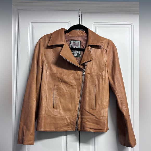 F & R ALTA Brown Leather Jacket - Picture 3 of 4